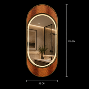 Καθρέφτης Giga LED, 80x60cm, Ασημί, Touch, 6000K φως