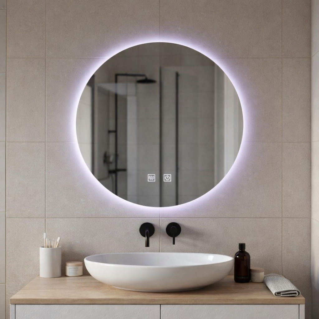 Στρογγυλός καθρέφτης LED, 70cm, Isolda, Touch, Demister System Mirrors Korman E Προεπιλεγμένος τίτλος Alessandro Design