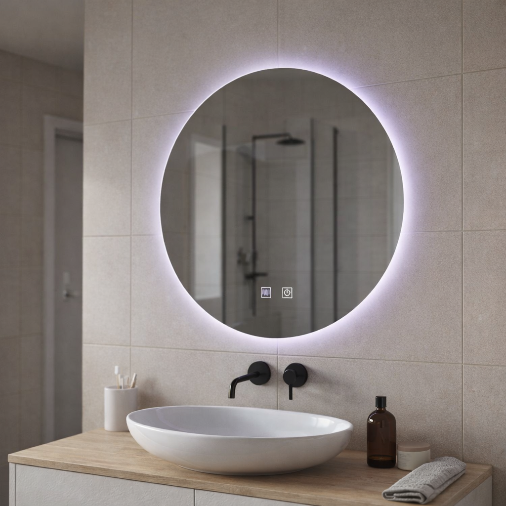 Στρογγυλός καθρέφτης LED, 70cm, Isolda, Touch, Demister System Mirrors Korman E Προεπιλεγμένος τίτλος Alessandro Design