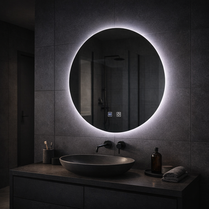 Στρογγυλός καθρέφτης LED, 70cm, Isolda, Touch, Demister System Mirrors Korman E Προεπιλεγμένος τίτλος Alessandro Design