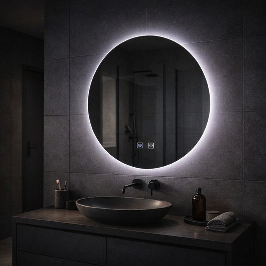 Στρογγυλός καθρέφτης LED, 70cm, Isolda, Touch, Demister System Mirrors Korman E Προεπιλεγμένος τίτλος Alessandro Design