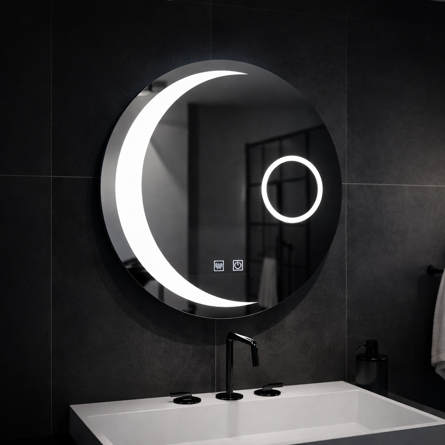 LED Στρογγυλός καθρέφτης, 60cm, Orbis Touch, Σύστημα Demister, Dimmable Mirrors Korman E Προεπιλεγμένος τίτλος Alessandro Design