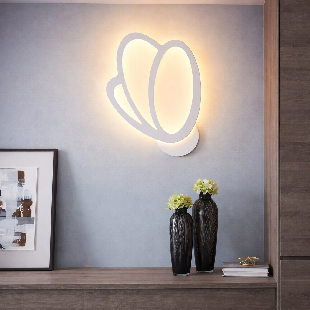 Φωτιστικό τοίχου Tulip LED 15W, Κρύο/Ζεστό/Ουδέτερο φως 3000K/4000K/6000K, Λευκά, μεταλλικά και ακρυλικά φώτα τοίχου εσωτερικού χώρου Προεπιλεγμένος τίτλος Alessandro Design