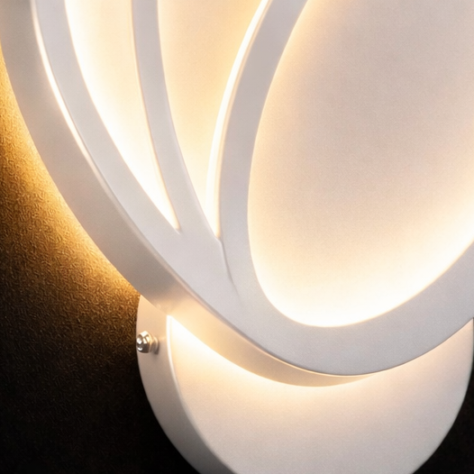 Φωτιστικό τοίχου Tulip LED 15W, Κρύο/Ζεστό/Ουδέτερο φως 3000K/4000K/6000K, Λευκά, μεταλλικά και ακρυλικά φώτα τοίχου εσωτερικού χώρου Προεπιλεγμένος τίτλος Alessandro Design