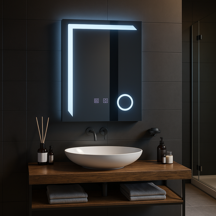 Ορθογώνιος καθρέφτης LED, 60x80cm, Linea Touch, Demister System, Dimmable Mirrors Korman E Προεπιλεγμένος τίτλος Alessandro Design