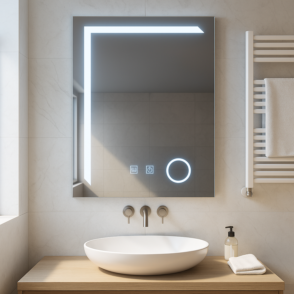 Ορθογώνιος καθρέφτης LED, 60x80cm, Linea Touch, Demister System, Dimmable Mirrors Korman E Προεπιλεγμένος τίτλος Alessandro Design