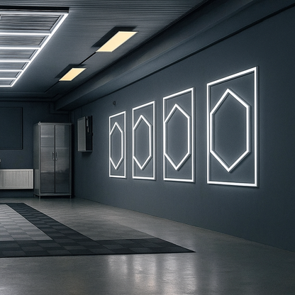 Κυψελοειδή φωτιστικό τοίχου Hexagon LED 1050mm X 1200mm