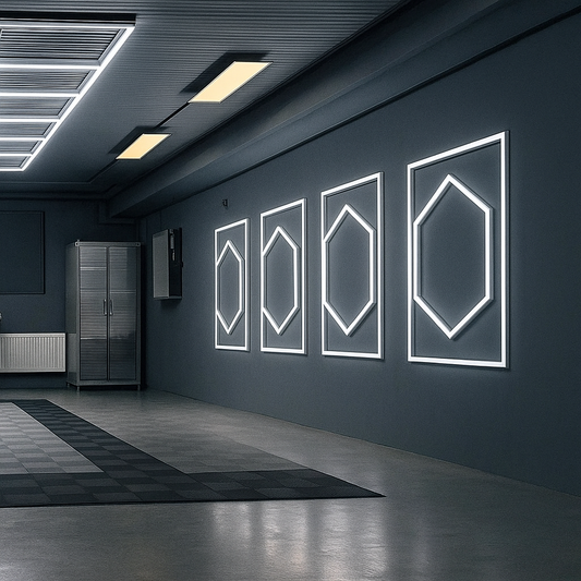 Κυψελοειδή φωτιστικό τοίχου Hexagon LED 1050mm X 1200mm