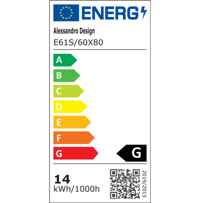 Ορθογώνιος καθρέφτης LED 60X80cm, Spectrum Touch, RGB, Καθρέφτες συστήματος απομίμησης Korman E Προεπιλεγμένος τίτλος Alessandro Design