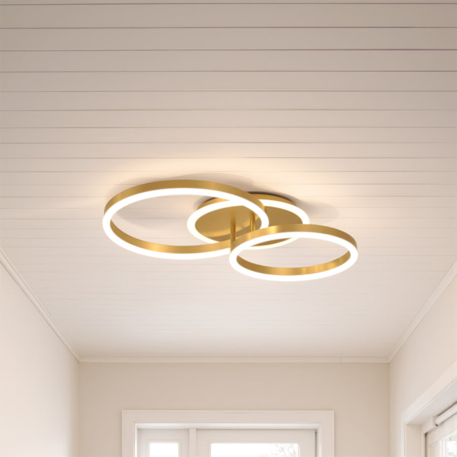 Πολυέλαιος LED με τηλεχειριστήριο RINOVA 66W, 2 κύκλοι, κρύο/θερμ/ουδέτερο φως, ρυθμιζόμενο, λαμπερό χρυσό LED πολυέλαιοι με τηλεχειριστήριο Προεπιλεγμένος τίτλος Alessandro Design