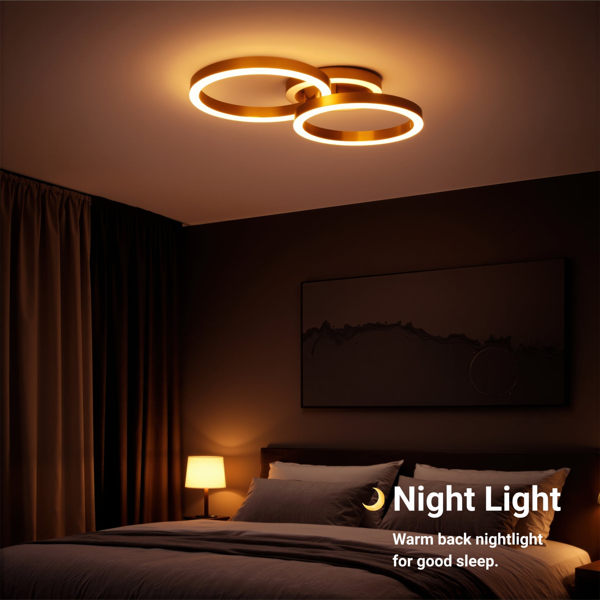 Πολυέλαιος LED με τηλεχειριστήριο RINOVA 66W, 2 κύκλοι, κρύο/θερμ/ουδέτερο φως, ρυθμιζόμενο, λαμπερό χρυσό LED πολυέλαιοι με τηλεχειριστήριο Προεπιλεγμένος τίτλος Alessandro Design