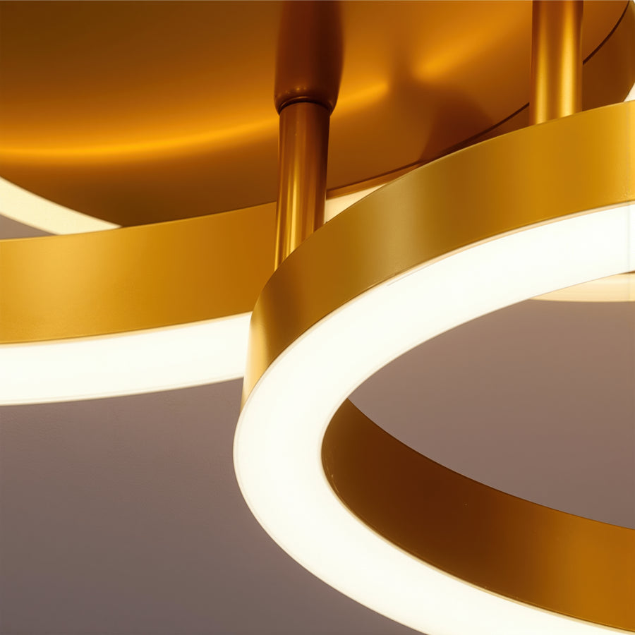 Πολυέλαιος LED με τηλεχειριστήριο RINOVA 66W, 2 κύκλοι, κρύο/θερμ/ουδέτερο φως, ρυθμιζόμενο, λαμπερό χρυσό LED πολυέλαιοι με τηλεχειριστήριο Προεπιλεγμένος τίτλος Alessandro Design