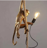 Vintage Hanging Chandelier, LV700, 1xE27, Monkey, String and Metal, Black Support Vintage Chandeliers Προεπιλεγμένος τίτλος Alessandro Design