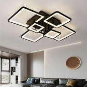 Πολυέλαιος LED με τηλεχειριστήριο ELLA 120W, 6 τετράγωνα, κρύο/θερμό/ουδέτερο φως, ρυθμιζόμενο, μαύρο, μεταλλικό και ακρυλικό πολυέλαιοι LED με τηλεχειριστήριο Προεπιλεγμένος τίτλος Alessandro Design