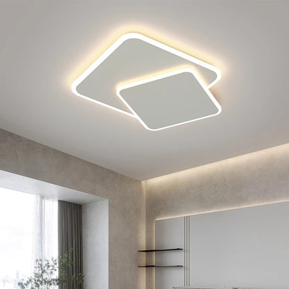 Πολυέλαιος LED με τηλεχειριστήριο FUTURA LUMINA 66W, 2 τετράγωνα, κρύο/θερμό/ουδέτερο φως, ρυθμιζόμενο, λευκός πολυέλαιος LED με τηλεχειριστήριο Προεπιλεγμένος τίτλος Alessandro Design