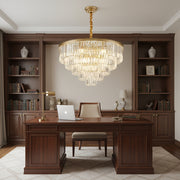 Crystal Chandelier CHAMBORD Eleganza 8xE14, Diameter 48cm, Matt Gold Crystal Chandeliers Προεπιλεγμένος τίτλος Alessandro Design