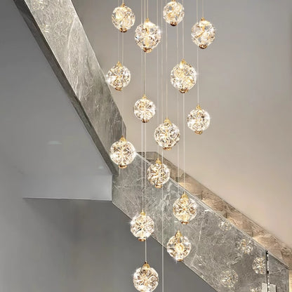 Crystal LED KILKENNY Culmino Chandelier, 144W, Neutral Light, Diameter 60cm, Gold Modern Chandeliers Προεπιλεγμένος τίτλος Alessandro Design