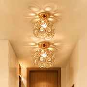 Vera Chandelier, 1xE27, D18H15cm, Gold, Metal and Crystal Classic Chandeliers Προεπιλεγμένος τίτλος Alessandro Design