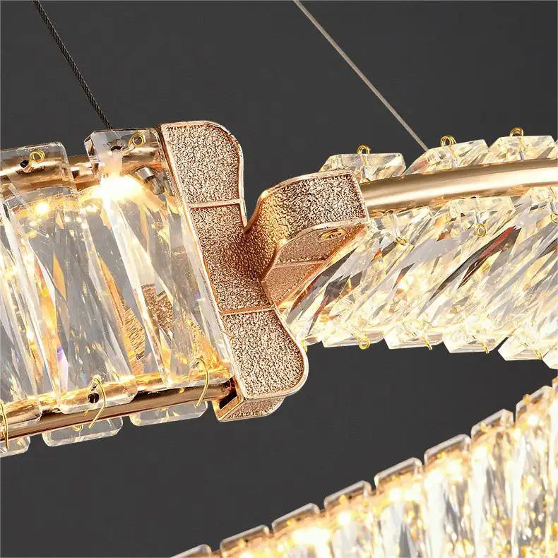 Κρεμαστός κρυστάλλινος πολυέλαιος LED PRISM REGAL 117W, 2 κύκλοι, Κρύο/Ζεστό/Ουδέτερο φως, Ρυθμιζόμενο, Χρυσό, Ρυθμιζόμενο ύψος Κρυστάλλινοι πολυέλαιοι LED Προεπιλεγμένος τίτλος Alessandro Design