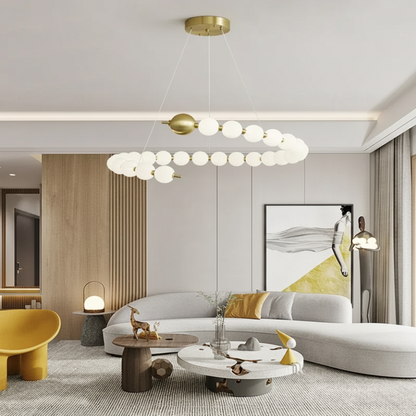 Aurelia 41W Ακρυλικός LED Κρεμαστός Πολυέλαιος με Τηλεχειριστήριο, Ρυθμιζόμενος, 3000K/4000K/6000K, Χρυσός, Μεταλλικός και Ακρυλικός Πολυέλαιος LED με Τηλεχειριστήριο Προεπιλεγμένος τίτλος Alessandro Design