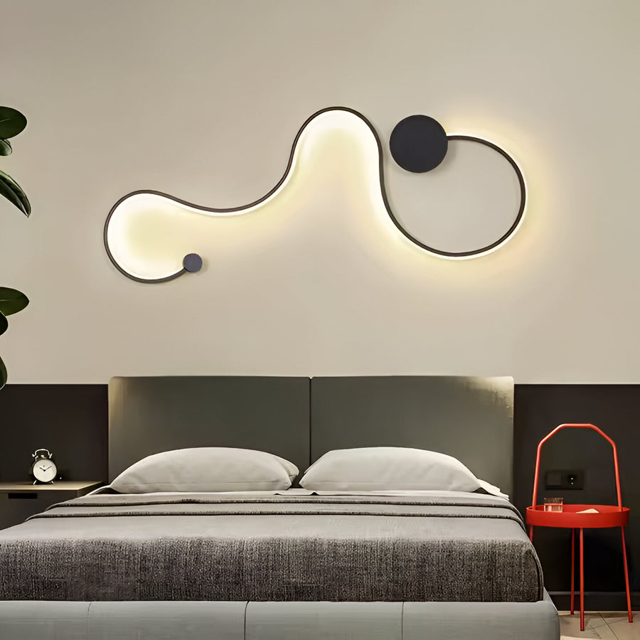 Επιτοίχιο φωτιστικό LED Delilah 36W Διακοσμητικό Κρύο/Ζεστό/Ουδέτερο φως από μέταλλο και μαύρη σιλικόνη Φωτιστικά εσωτερικού χώρου Προεπιλεγμένος τίτλος Alessandro Design