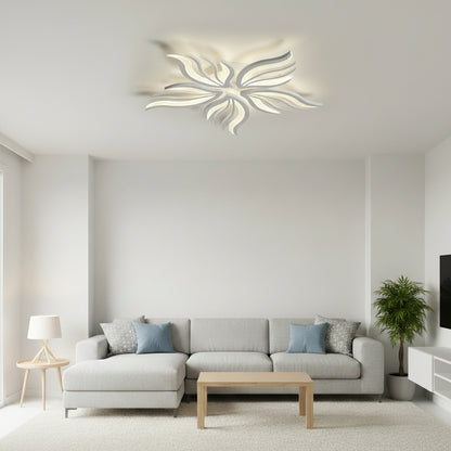 Πολυέλαιος LED με τηλεχειριστήριο SAKURA 62W, 5 πέταλα, κρύο/ζεστό/ουδέτερο φως, ρυθμιζόμενο, λευκός πολυέλαιος LED με τηλεχειριστήριο Προεπιλεγμένος τίτλος Alessandro Design