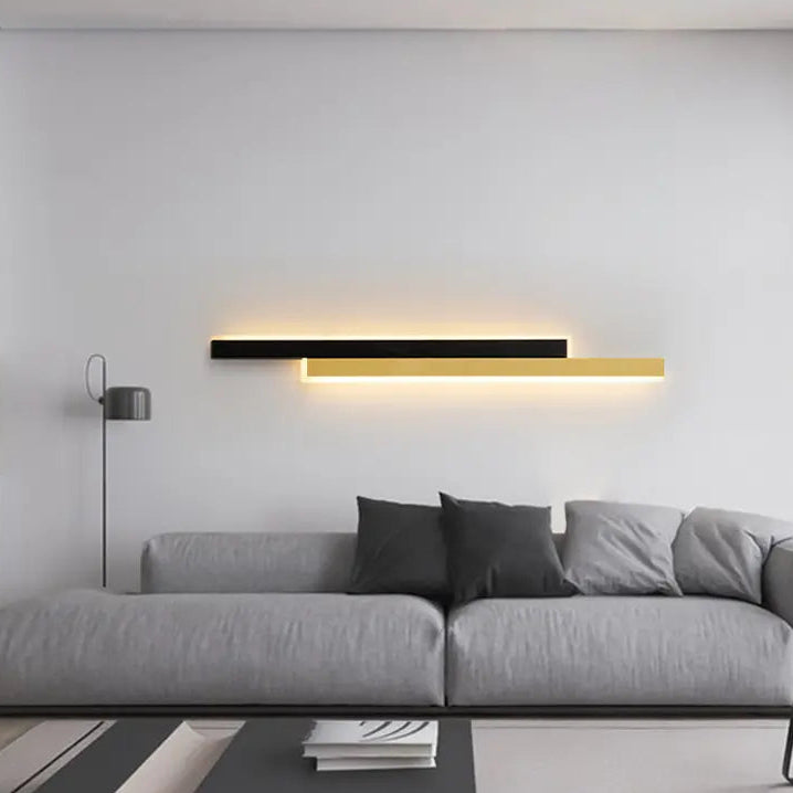 LINIUS LED Chandelier 29W, 2 Στοιχείων, Γραμμικό, Θερμό/Ουδέτερο/Ψυχρό φως, Χρυσό Μαύρο Εσωτερικά φώτα τοίχου Προεπιλεγμένος τίτλος Alessandro Design