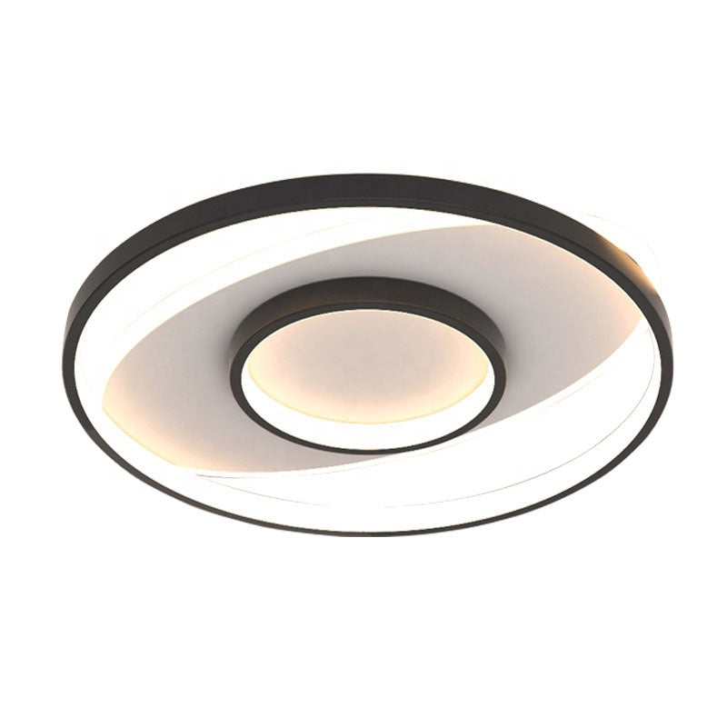 Lustra LED cu telecomanda FIGURATO, 63W, 3 Cercuri, lumina Rece/Calda/Neutra, Dimabila, Negru Lustre LED cu Telecomanda Default Title Alessandro Design