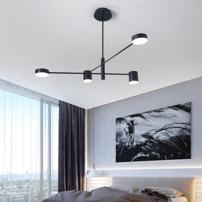 GALIOS LED Πολυέλαιος 48W, 4 Στοιχεία, Κρύο/Ζεστό/Ουδέτερο φως, Μαύροι Μοντέρνοι Πολυέλαιοι Προεπιλεγμένος τίτλος Alessandro Design