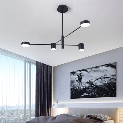 GALIOS LED Πολυέλαιος 48W, 4 Στοιχεία, Κρύο/Ζεστό/Ουδέτερο φως, Μαύροι Μοντέρνοι Πολυέλαιοι Προεπιλεγμένος τίτλος Alessandro Design