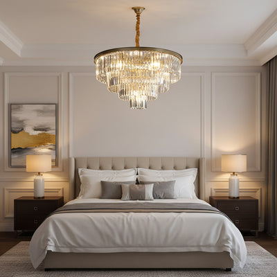 Crystal Chandelier CHAMBORD Elegance 8xE14, Διάμετρος 48cm, Ματ Χρυσό