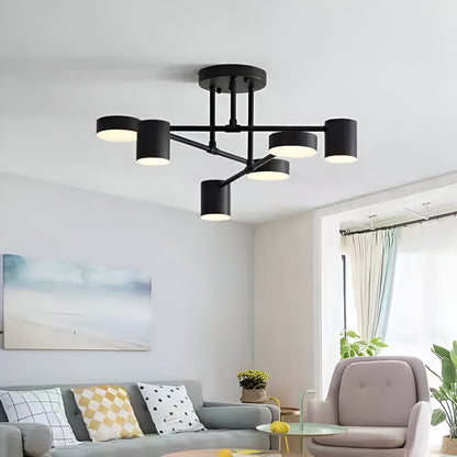 Πολυέλαιος LED GALIOS 26W, 6 Στοιχεία, Κρύο/Ζεστό/Ουδέτερο φως, Μαύρο Εφαρμοσμένο Πολυέλαιοι LED Προεπιλεγμένος τίτλος Alessandro Design