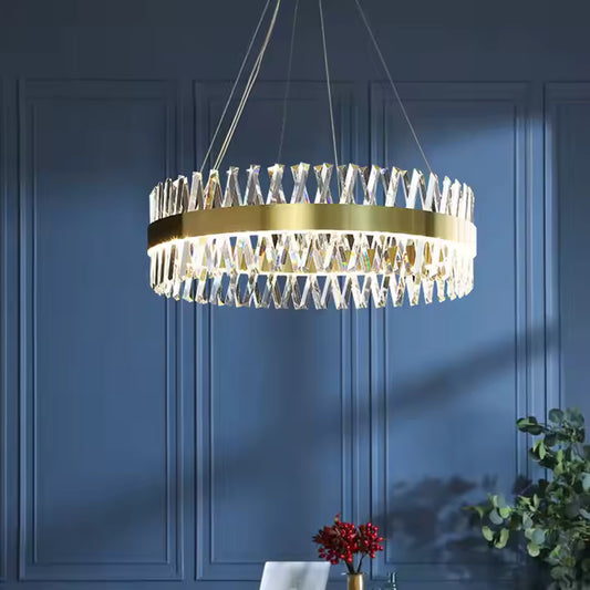 CASERTA Eleganza LED Πολυέλαιος με Τηλεχειριστήριο, 54W, Dimmable, Διάμετρος 50cm, Χρυσοί Κρύσταλλοι Πολυέλαιοι Προεπιλεγμένος Τίτλος Alessandro Design
