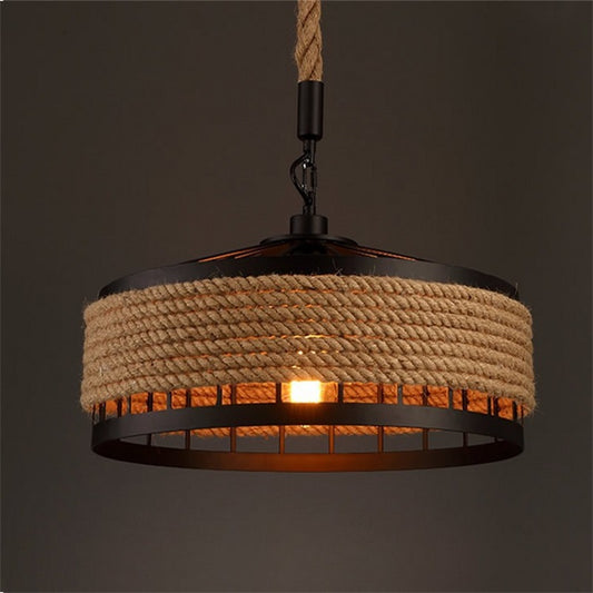 Lustra Vintage LV300/300BK, 1xE27, Rustic Barn, Sfoara si Metal, 30cm, Maro Lustre Vintage Default Title Alessandro Design