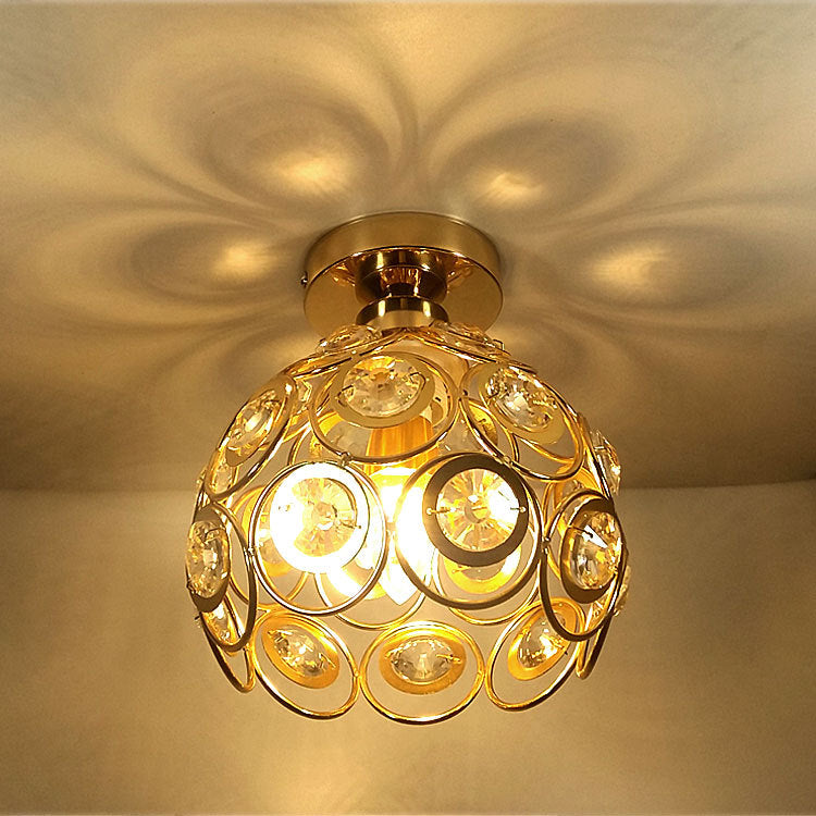 Vera Chandelier, 1xE27, D18H15cm, Gold, Metal and Crystal Classic Chandeliers Προεπιλεγμένος τίτλος Alessandro Design