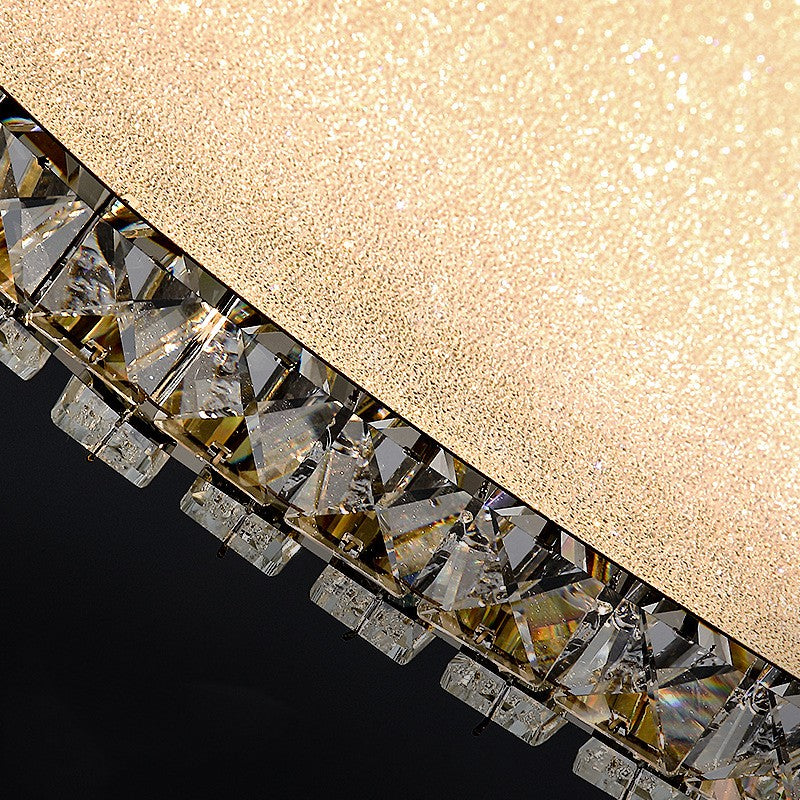 Lustra LED cu telecomanda si cristal LLC152/500CH 59W, 50cm, Cerc, lumina Rece/Calda/Neutra, Dimabila, Crom Lucios Lustre LED cu Telecomanda Default Title Alessandro Design