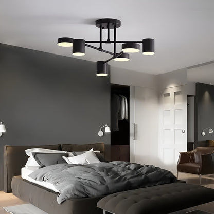 Πολυέλαιος LED GALIOS 26W, 6 Στοιχεία, Κρύο/Ζεστό/Ουδέτερο φως, Μαύρο Εφαρμοσμένο Πολυέλαιοι LED Προεπιλεγμένος τίτλος Alessandro Design