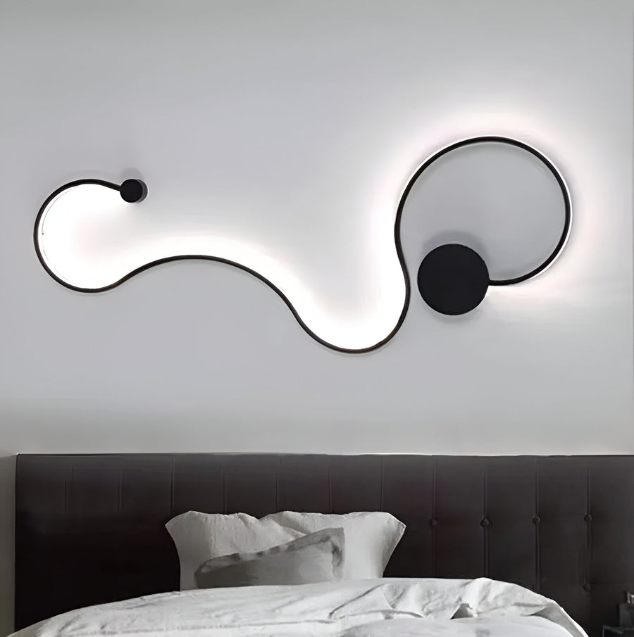 Επιτοίχιο φωτιστικό LED Delilah 36W Διακοσμητικό Κρύο/Ζεστό/Ουδέτερο φως από μέταλλο και μαύρη σιλικόνη Φωτιστικά εσωτερικού χώρου Προεπιλεγμένος τίτλος Alessandro Design