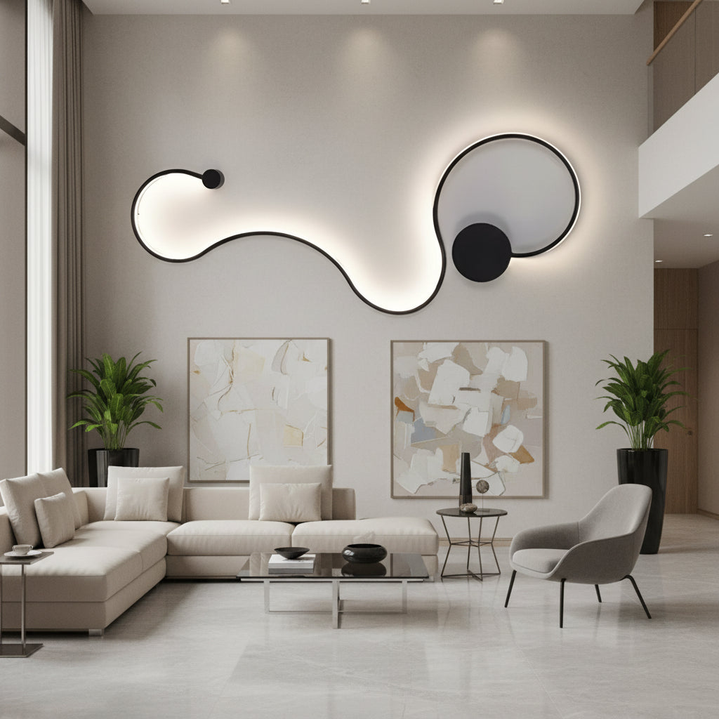 Επιτοίχιο φωτιστικό LED Delilah 36W Διακοσμητικό Κρύο/Ζεστό/Ουδέτερο φως από μέταλλο και μαύρη σιλικόνη Φωτιστικά εσωτερικού χώρου Προεπιλεγμένος τίτλος Alessandro Design
