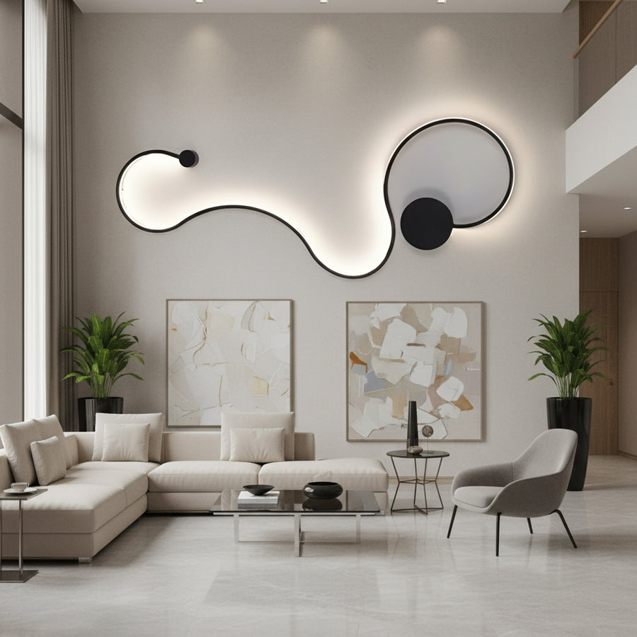 Επιτοίχιο φωτιστικό LED Delilah 36W Διακοσμητικό Κρύο/Ζεστό/Ουδέτερο φως από μέταλλο και μαύρη σιλικόνη Φωτιστικά εσωτερικού χώρου Προεπιλεγμένος τίτλος Alessandro Design