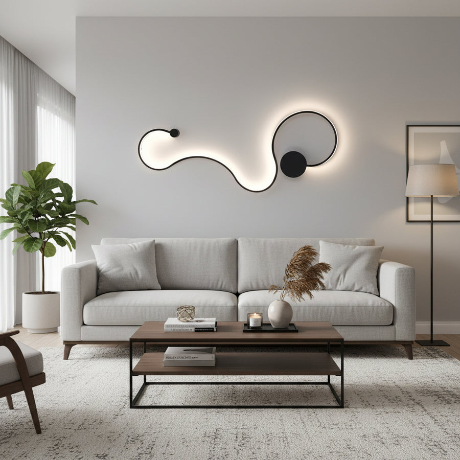 Επιτοίχιο φωτιστικό LED Delilah 36W Διακοσμητικό Κρύο/Ζεστό/Ουδέτερο φως από μέταλλο και μαύρη σιλικόνη Φωτιστικά εσωτερικού χώρου Προεπιλεγμένος τίτλος Alessandro Design
