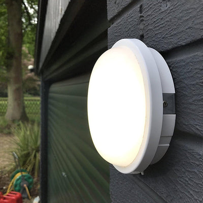 Φωτιστικό τοίχου LED εξωτερικού χώρου 24W, AX310/218WH, Διάμετρος 22, Cold Light 3000K, IP65, Λευκό
