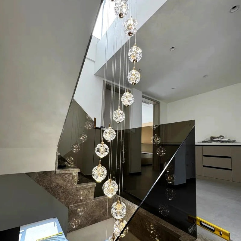 Crystal LED KILKENNY Culmino Chandelier, 144W, Neutral Light, Diameter 60cm, Gold Modern Chandeliers Προεπιλεγμένος τίτλος Alessandro Design