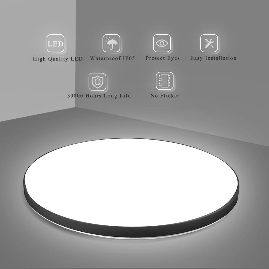 Φωτιστικό οροφής LED SOLIS 37cm 32W Cold Light Μαύρα φωτιστικά οροφής LED Προεπιλεγμένος τίτλος Alessandro Design