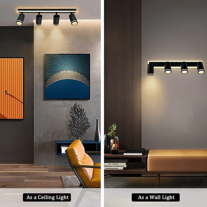 Πολυέλαιος LED Ellen 46W Κρύος/Ζεστός/Ουδέτερος Προβολέας Ρυθμιζόμενος Ακρυλικός και Μαύρος Μεταλλικός LED Πολυέλαιοι Προεπιλεγμένος τίτλος Alessandro Design
