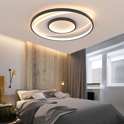 Lustra LED cu telecomanda FIGURATO, 63W, 3 Cercuri, lumina Rece/Calda/Neutra, Dimabila, Negru Lustre LED cu Telecomanda Default Title Alessandro Design