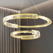 Κρεμαστός κρυστάλλινος πολυέλαιος LED PRISM REGAL 117W, 2 κύκλοι, Κρύο/Ζεστό/Ουδέτερο φως, Ρυθμιζόμενο, Χρυσό, Ρυθμιζόμενο ύψος Κρυστάλλινοι πολυέλαιοι LED Προεπιλεγμένος τίτλος Alessandro Design