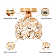 Vera Chandelier, 1xE27, D18H15cm, Gold, Metal and Crystal Classic Chandeliers Προεπιλεγμένος τίτλος Alessandro Design