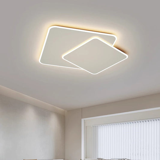 Πολυέλαιος LED με τηλεχειριστήριο FUTURA LUMINA 66W, 2 τετράγωνα, κρύο/θερμό/ουδέτερο φως, ρυθμιζόμενο, λευκός πολυέλαιος LED με τηλεχειριστήριο Προεπιλεγμένος τίτλος Alessandro Design