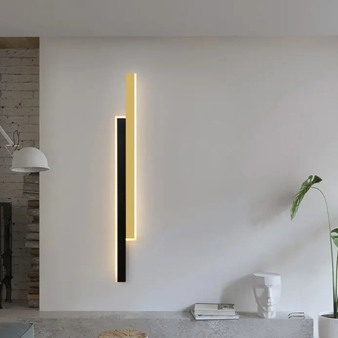 LINIUS LED Chandelier 29W, 2 Στοιχείων, Γραμμικό, Θερμό/Ουδέτερο/Ψυχρό φως, Χρυσό Μαύρο Εσωτερικά φώτα τοίχου Προεπιλεγμένος τίτλος Alessandro Design
